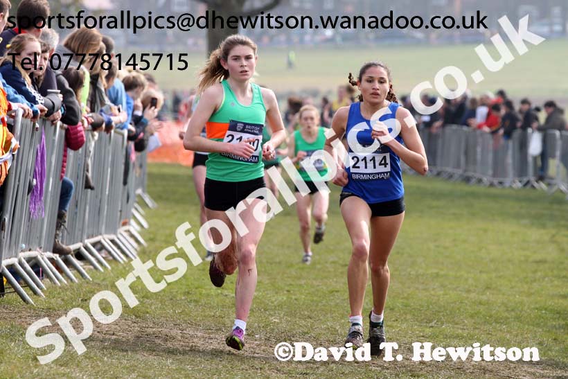 Womens under-17s 2016 Inter Counties Cross Country Champs. and Cross Challenge Final, Cofton Park, Birmingham. Photo: David T. Hewitson/Sports for All Pics
